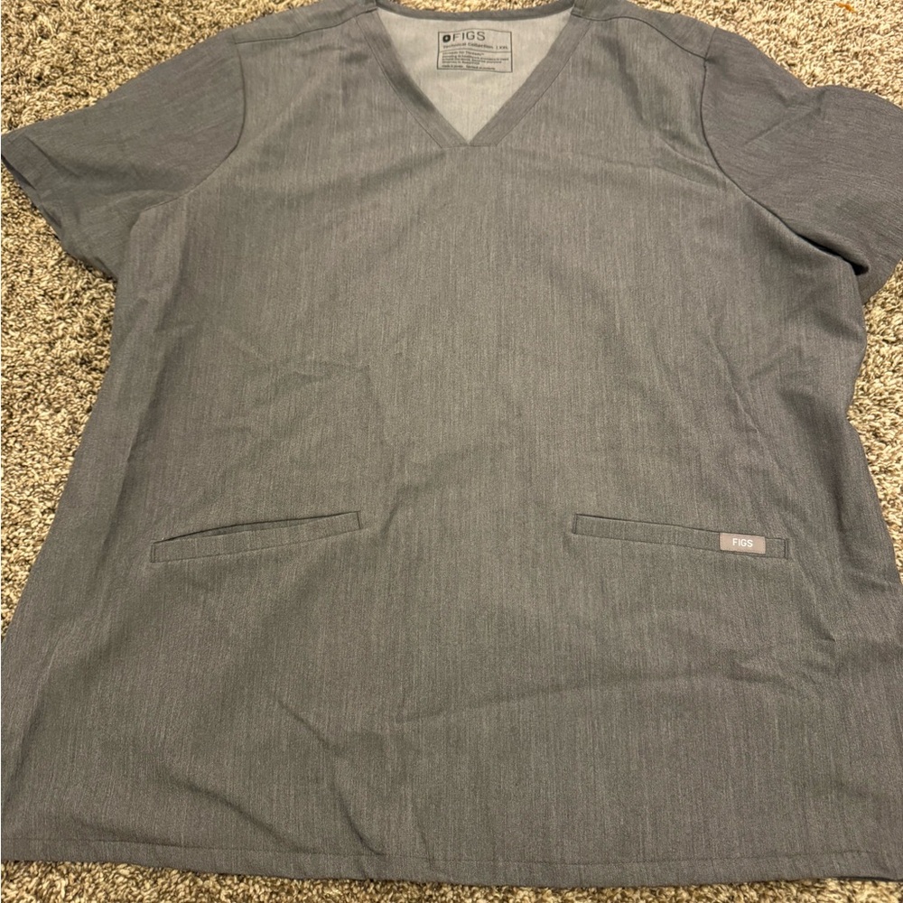 Figs grey scrub top